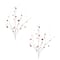 Glittered Sleigh Bell & Berry Twig Sprays, 2ct.